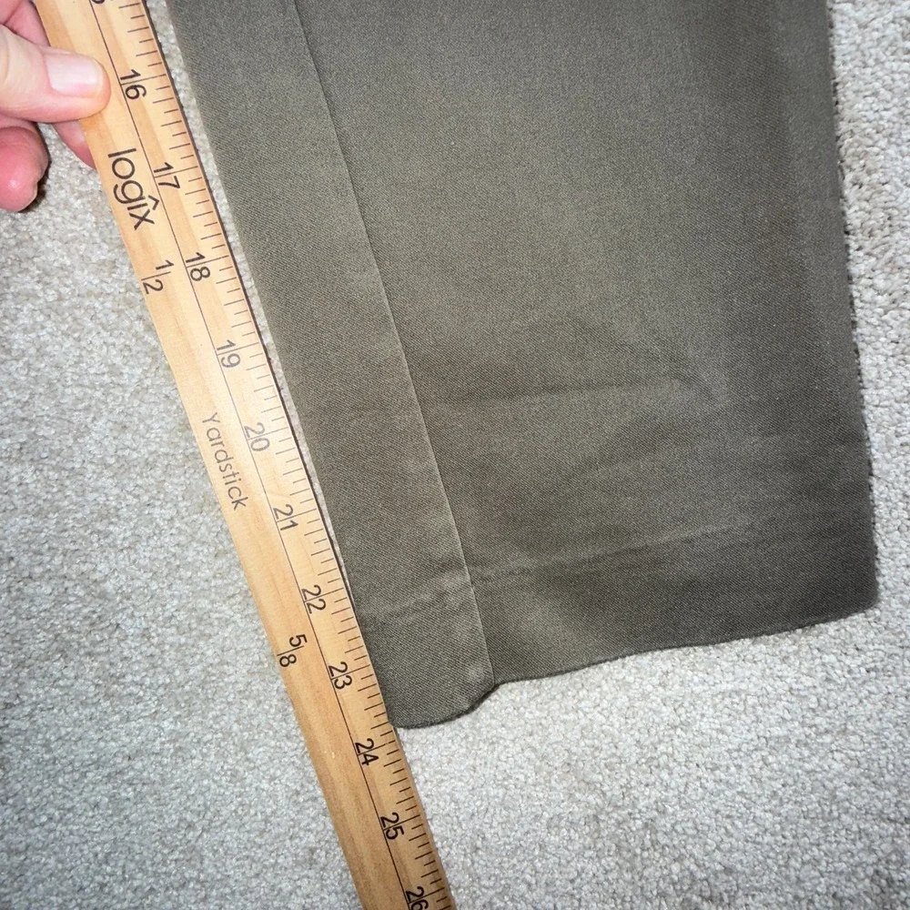 Calvin Klein Cargo Pants‎ Mens Large Green Stretch Mid Rise Straight Leg Pull On